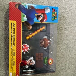 Super Mario lava castle diorama set